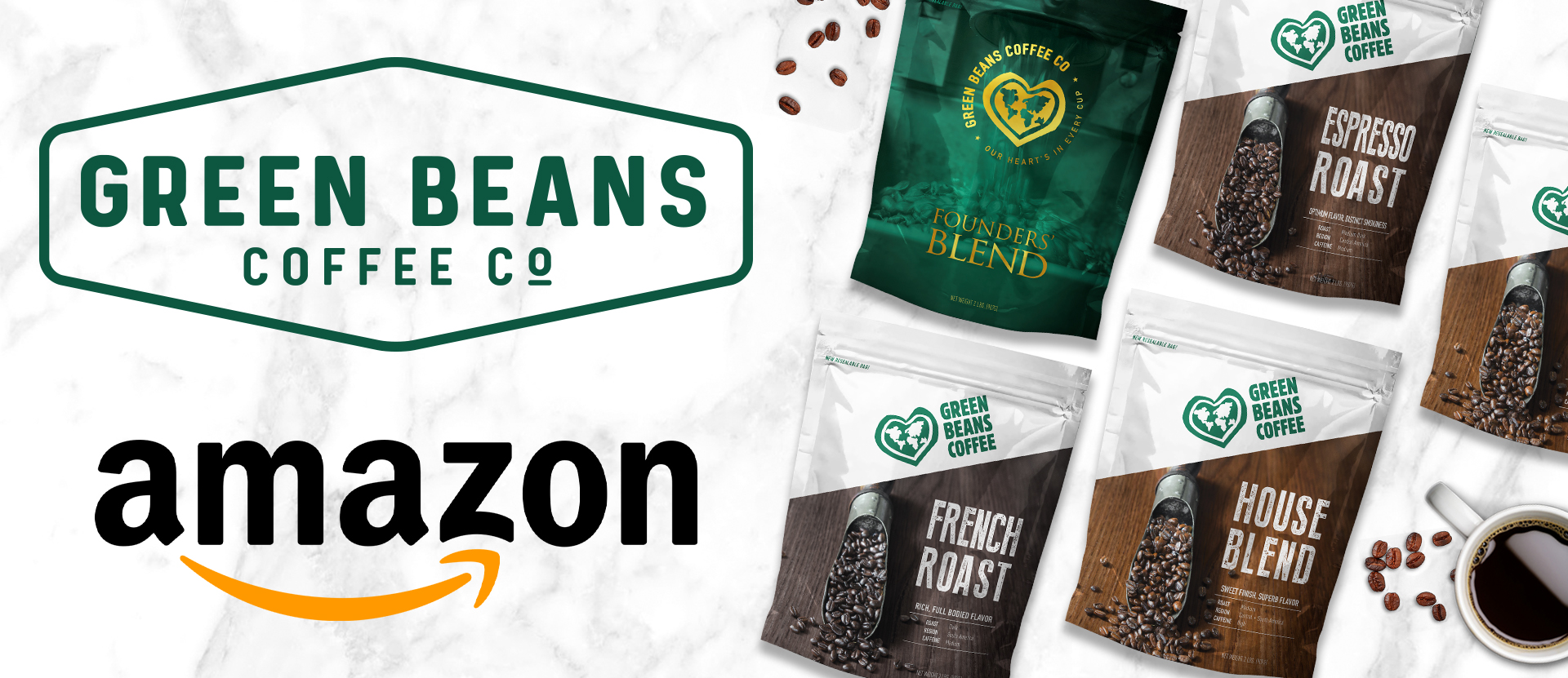 Green Beans Coffee has officially launched its Amazon store featuring